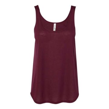 Bella + Canvas 8802 Women's Flowy Tank with Side Slit - S - Maroon
