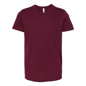 Bella + Canvas 3001Y Youth Jersey Tee - S - Maroon