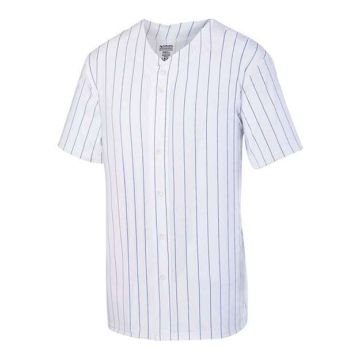 Augusta Sportswear 1686 Youth Pinstripe Full Button Baseball Jersey