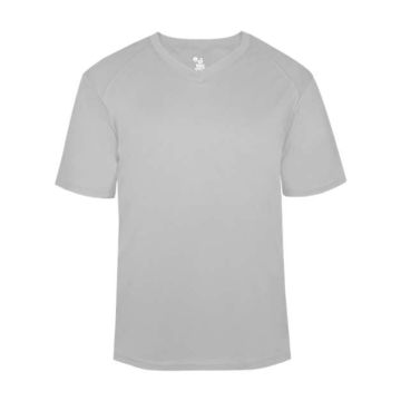 Badger 4124 B-Core V-Neck T-Shirt - XS - Silver