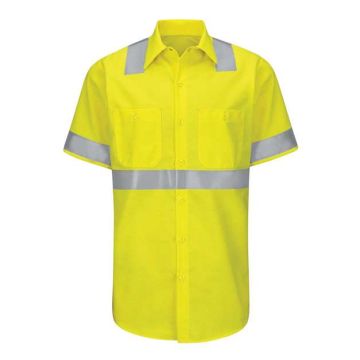 Red Kap SY24L Enhanced Hi-Visibility Work Shirt - Long Sizes
