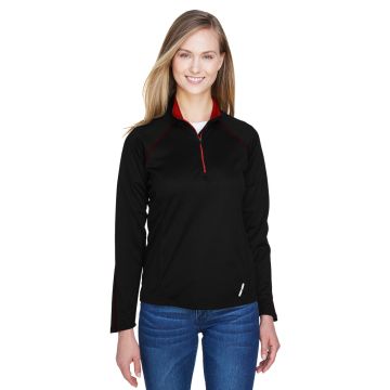 North End 78187 Women's Radar Quarter-Zip Performance Long-Sleeve Top