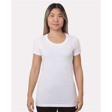 Bayside 9625 Women's Fine Jersey T-Shirt - White