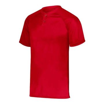 Augusta Sportswear 1565 Attain Two-Button Jersey - 5XL - Red