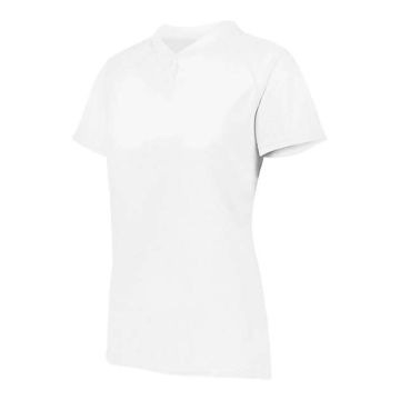 Augusta Sportswear 1567 Women's Attain Two-Button Jersey - S - White