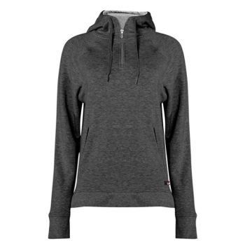 Badger 1051 FitFlex Women's French Terry Hooded Quarter-Zip
