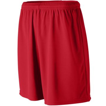 Augusta Sportswear 806 Youth Wicking Mesh Athletic Shorts - RED