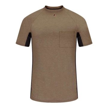 Bulwark MPS4 Short Sleeve FR Two-Tone Base Layer with Concealed Chest Pocket- EXCEL