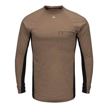 Bulwark MPS8 Long Sleeve FR Two-Tone Base Layer with Concealed Chest Pocket - EXCEL