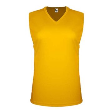 C2 Sport 5663 Women's Sleeveless V-Neck T-Shirt - XS - Gold