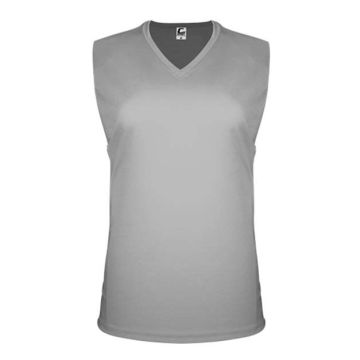 C2 Sport 5663 Women's Sleeveless V-Neck T-Shirt - L - Silver