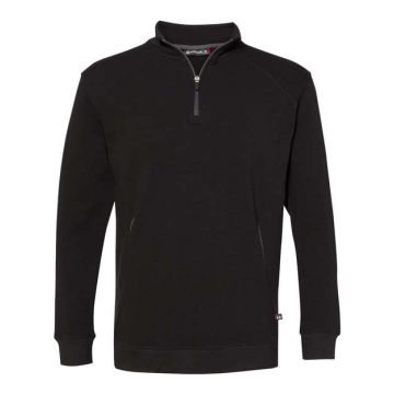 Badger 1060 FitFlex French Terry Quarter-Zip Sweatshirt - S - Black