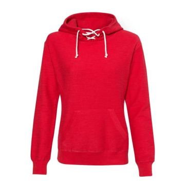 J. America 8694 Women's French Terry Sport Lace Scuba Hooded Pullover