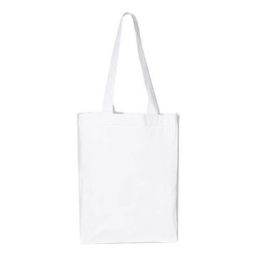 Q-tees Q1000 12L Gussetted Shopping Bag - One Size - White