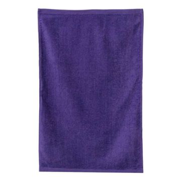 Q-tees T300 Deluxe Hemmed Hand Towel - One Size - Purple