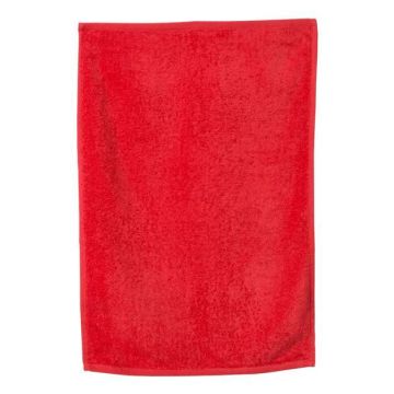 Q-tees T300 Deluxe Hemmed Hand Towel - One Size - Red