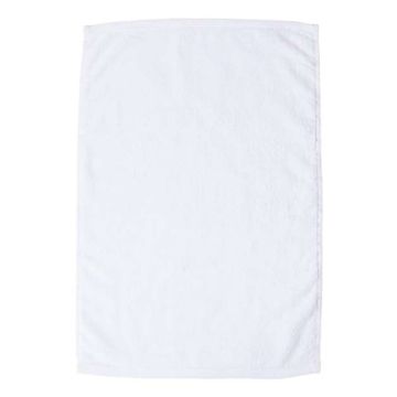 Q-tees T300 Deluxe Hemmed Hand Towel - One Size - White