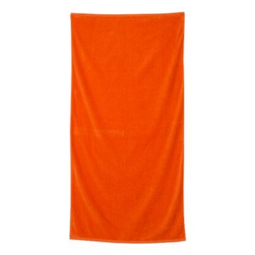 Q-tees QV3060 Velour Beach Towel - One Size - Orange