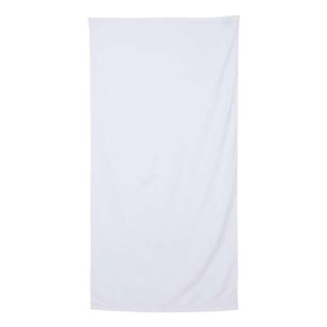 Q-tees QV3060 Velour Beach Towel - One Size - White