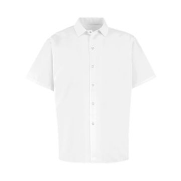 Chef Designs 5050L Poly/Cotton Cook Shirt Longer Length - LT - White