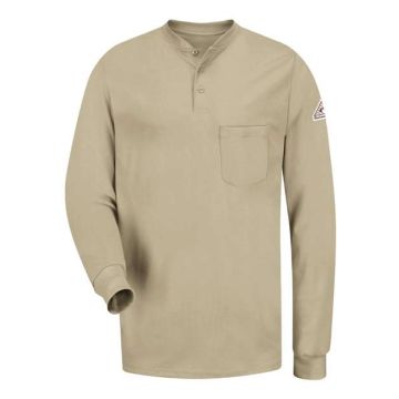 Bulwark SEL2 Long Sleeve Tagless Henley Shirt