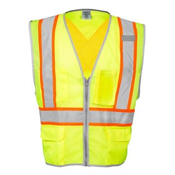 Kishigo 1576-1577 Premium Brilliant Series® X Back Dual Compliant Vest - S/M - Lime