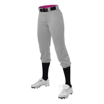 Alleson Athletic 615PSG Girls' Belted Speed Premium Fastpitch Pants