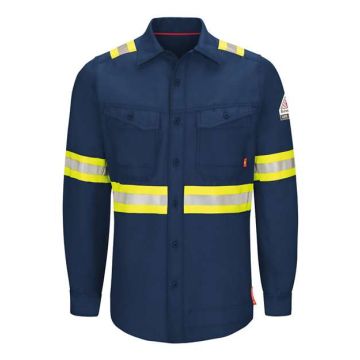 Bulwark QS40EL iQ Series Endurance Enhanced Visibility Work Shirt Long Sizes