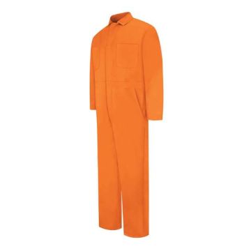 Red Kap CC14L Snap-Front Cotton Coveralls Long Sizes - 44 - Orange