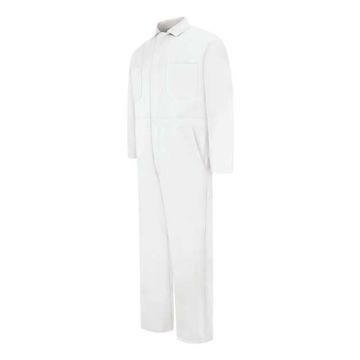 Red Kap CC14L Snap-Front Cotton Coveralls Long Sizes - 42 - White