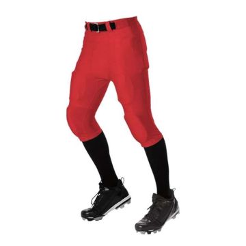 Alleson Athletic 675NF No Fly Football Pants with Slotted Waist - M - Red
