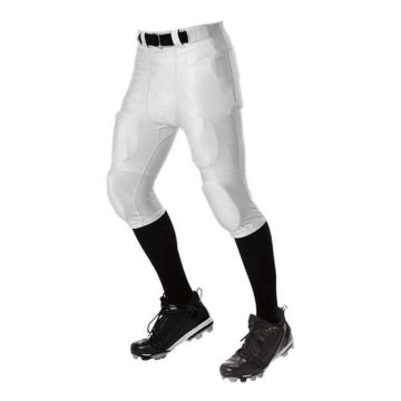Alleson Athletic 675NF No Fly Football Pants with Slotted Waist - M - White