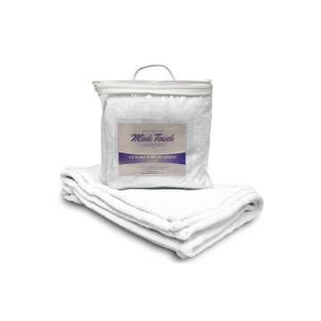 Alpine Fleece 8722 Mink Touch Luxury Baby Blanket - WHITE