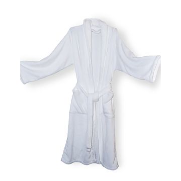 Alpine Fleece 8723 Mink Touch Luxury Robe - WHITE