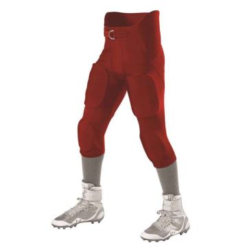 Alleson Athletic 689SY Youth Intergrated Football Pants - XS - Red