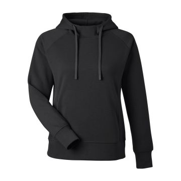 J America 8753JA Ladies' Apex Fleece Hooded Sweatshirt - BLACK