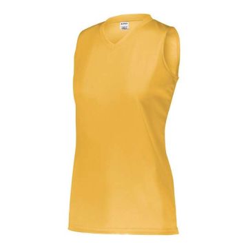 Augusta Sportswear 4794 Women's Sleeveless Wicking Attain Jersey - S - Gold