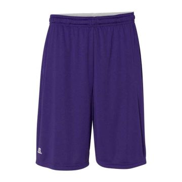 Russell Athletic TS7X2M Dri-Power® Essential 10" Shorts with Pockets - S - Purple