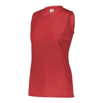 Augusta Sportswear 4795 Girls' Sleeveless Wicking Attain Jersey - L - Red