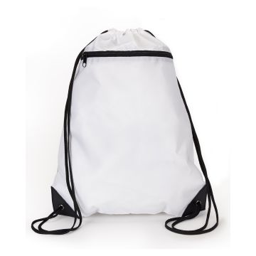 Liberty Bags 8888 Zipper?Drawstring Backpack - WHITE