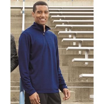Russell Athletic QZ7EAM Striated Quarter-Zip Pullover - XS - Maroon