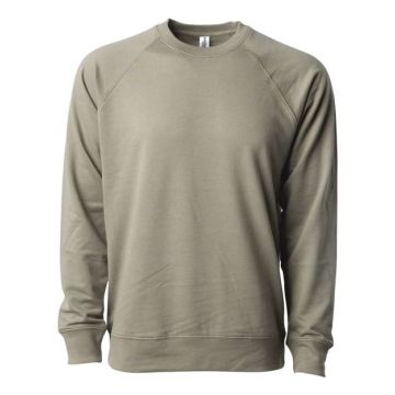 Independent Trading Co. SS1000C Icon Lightweight Loopback Terry Crewneck Sweatshirt - XL - Olive