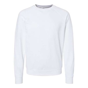 Independent Trading Co. SS1000C Icon Lightweight Loopback Terry Crewneck Sweatshirt - L - White