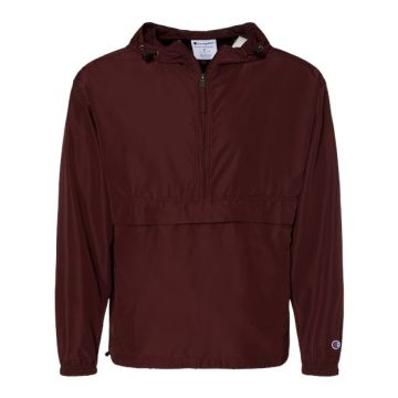 Champion CO200 Packable Quarter-Zip Jacket - S - Maroon