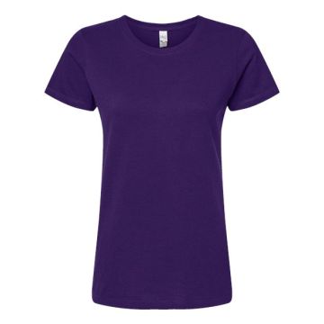 M&o 4810 Women's Gold Soft Touch T-Shirt - L - Purple