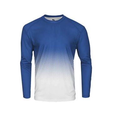 Badger 2224 Youth Hex 2.0 Long Sleeve T-Shirt - XS - Royal