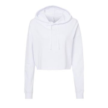 Independent Trading Co. AFX64CRP Women’s Lightweight Crop Hooded Sweatshirt - S - White