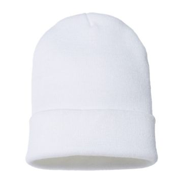Cap America TKN24 USA-Made 12" Cuffed Knit - One Size - White