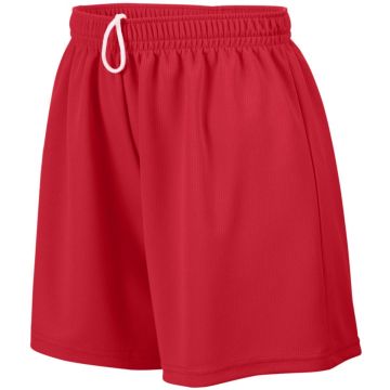 Augusta Sportswear 960 Ladies Wicking Mesh Shorts - RED
