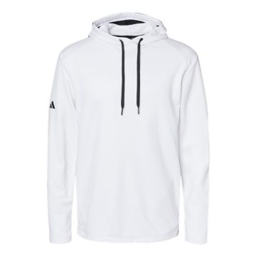 Adidas A530 Textured Mixed Media Hooded Sweatshirt - XS - White